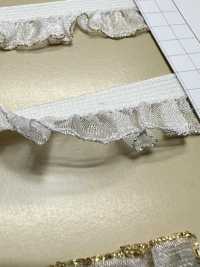 HW-3037 Organza Ruffle With Silver Glitter And Stretch Tape[Ribbon Tape Cord] No Name Sub Photo