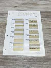 HW-3038 Organza Double Ruffle With Gold Glitter And Stretch Tape[Ribbon Tape Cord] No Name Sub Photo