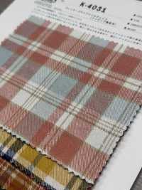 K-4031 Vintage Napped Twill Check (Napped-style Fuzzy)[Textile / Fabric] Kuwamura Textile Sub Photo
