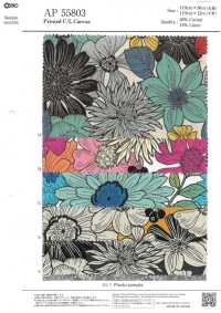 AP55803-DR C/L Flower Canvas (Half Fold)[Textile / Fabric] COSMO TEXTILE Sub Photo