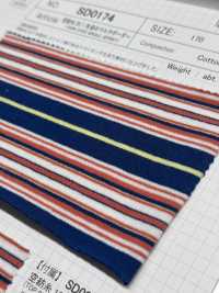 SD0174 20/1 Opening End Yarn , Yarn Dyed Multi-horizontal Stripes[Textile / Fabric] SHIBAYA Sub Photo