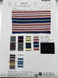 SD0174 20/1 Opening End Yarn , Yarn Dyed Multi-horizontal Stripes[Textile / Fabric] SHIBAYA Sub Photo