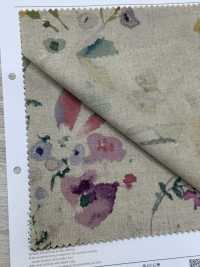 7026-700-6 CL Loomstate With Watercolor Floral Pattern[Textile / Fabric] HOKKOH Sub Photo