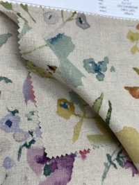 7026-700-6 CL Loomstate With Watercolor Floral Pattern[Textile / Fabric] HOKKOH Sub Photo