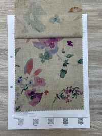 7026-700-6 CL Loomstate With Watercolor Floral Pattern[Textile / Fabric] HOKKOH Sub Photo
