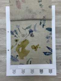 7026-700-6 CL Loomstate With Watercolor Floral Pattern[Textile / Fabric] HOKKOH Sub Photo