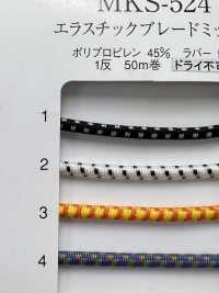 MKS-524 Elastic Braid Mix[Ribbon Tape Cord] RIVER Sub Photo