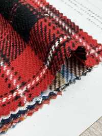 K-4028 Triple Yarn Twill Check Fuzzy[Textile / Fabric] Kuwamura Textile Sub Photo