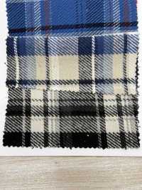K-4028 Triple Yarn Twill Check Fuzzy[Textile / Fabric] Kuwamura Textile Sub Photo