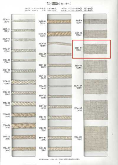Linen Series Plain Weave Tape