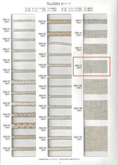 Linen Series Plain Weave Tape