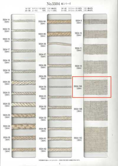 Linen Series Plain Weave Tape