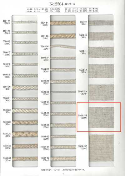 Linen Series Plain Weave Tape