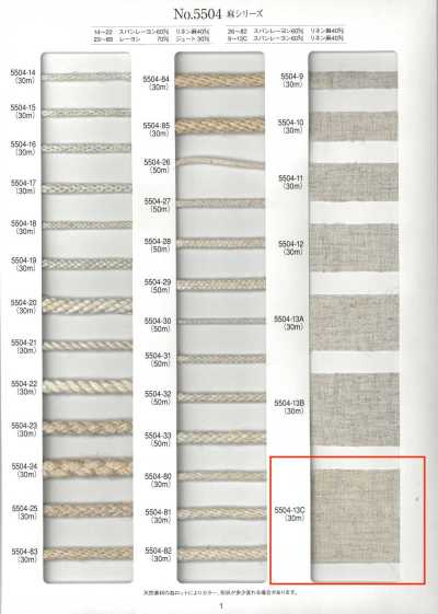 Linen Series Plain Weave Tape