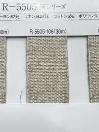 R-5505-106 Linen Series Rubber Tape[Ribbon Tape Cord] RIVER Sub Photo