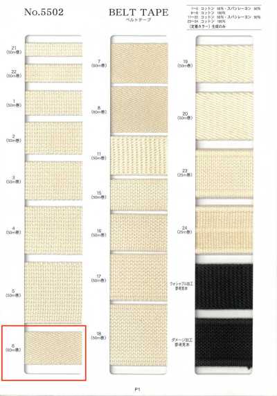 Twill Weave Belt Tape