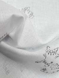 1026-648-1 60 Lawn Embroidery Cat[Textile / Fabric] HOKKOH Sub Photo