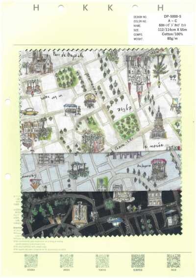 DP-5000-5 60 Lawn Digital Print Map Pattern