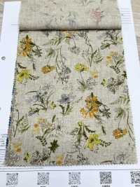 7026-700-5 CL Loomstate With Watercolor Floral Pattern[Textile / Fabric] HOKKOH Sub Photo