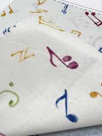 4026-665-1 60 Lawn Discharge Printing Musical Note[Textile / Fabric] HOKKOH Sub Photo