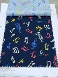 4026-665-1 60 Lawn Discharge Printing Musical Note[Textile / Fabric] HOKKOH Sub Photo