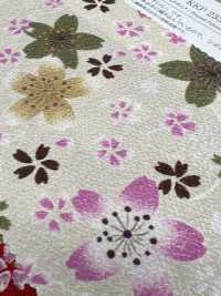 KKP2338-D-NSAKURA Futako Chirimen Lively Cherry Blossom[Textile / Fabric] Uni Textile(Komon Studio) Sub Photo