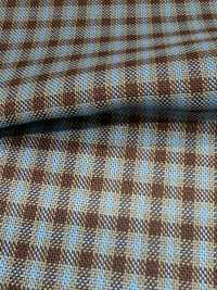 3SG042 Recycled Polyester Oxford Plaid[Textile / Fabric] Chambray Sub Photo