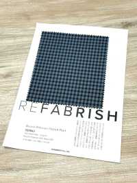 3SG042 Recycled Polyester Oxford Plaid[Textile / Fabric] Chambray Sub Photo