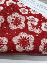 KKP3338-D-UMEARARE Futako Chirimen Plum Rice Crackers[Textile / Fabric] Uni Textile(Komon Studio) Sub Photo