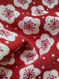 KKP3338-D-UMEARARE Futako Chirimen Plum Rice Crackers[Textile / Fabric] Uni Textile(Komon Studio) Sub Photo