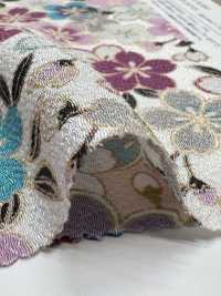 KKP2338-D-SKRZKS Futako Chirimen Cherry Blossoms[Textile / Fabric] Uni Textile(Komon Studio) Sub Photo