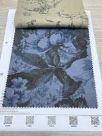 7026-1730-1 Linen Loomstate With Large Flowers[Textile / Fabric] HOKKOH Sub Photo
