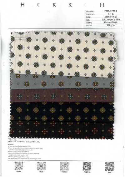 7026-1720-7 21W Corduroy Small Pattern