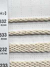 RC1633 Natural Material Cord PART1 Lacy Cotton RC1633 Round Cord 4.0mm[Ribbon Tape Cord] Cordon Sub Photo