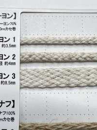 LR2 Natural Material Cord PART2 Linen Rayon 2 Round Cord 4.0mm[Ribbon Tape Cord] Cordon Sub Photo