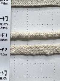 CSC1 Natural Material Cord PART 2 Cotton Slub Cord 1 Round Cord 5.0mm[Ribbon Tape Cord] Cordon Sub Photo