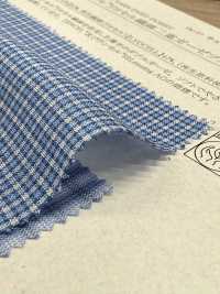 14425 60 Thread/Tencel™ Lyocell Fiber Double Gauze Blue Check[Textile / Fabric] SUNWELL Sub Photo