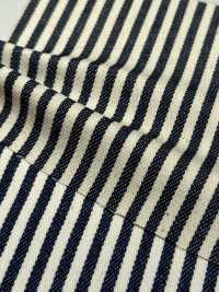 W1027 Cotton Bold Stripe Hickory Denim 7oz[Textile / Fabric] Yoshiwa Textiles Sub Photo