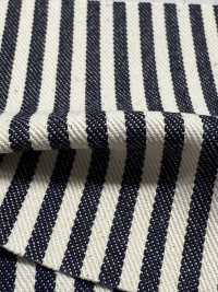 W3333-D Cotton Bold Stripe Hickory Denim 10oz[Textile / Fabric] Yoshiwa Textiles Sub Photo