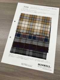 26266 30/2 Cotton Melange Herringbone Tartan Check[Textile / Fabric] SUNWELL Sub Photo