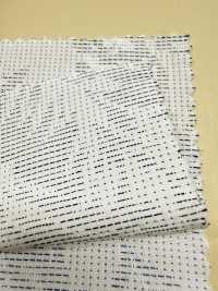 A-1581 Sashiko-style Botanical Flower Jacquard[Textile / Fabric] ARINOBE Sub Photo