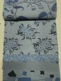 A-1532 Pattern Mix Indigo Dyed Print[Textile / Fabric] ARINOBE Sub Photo