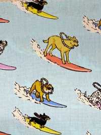 850599 Broadcloth Stylish Pop: Surfing Dogs[Textile / Fabric] VANCET Sub Photo