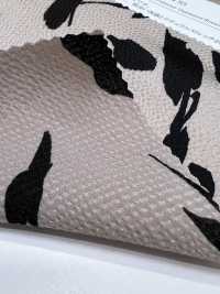 KKP9144-53 Stretch Hammer Satin Single-Color Print Brush Leaf[Textile / Fabric] Uni Textile (Komon Kobo) Additional Images
