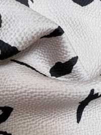 KKP9144-53 Stretch Hammer Satin Single-Color Print Brush Leaf[Textile / Fabric] Uni Textile (Komon Kobo) Additional Images