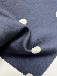 KKP9144-95 Stretch Hammer Satin Big Dot[Textile / Fabric] Uni Textile (Komon Kobo) Additional Images
