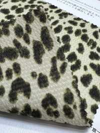 KKP9145-47 Stretch Hammer Satin Mini Leopard[Textile / Fabric] Uni Textile (Komon Kobo) Additional Images