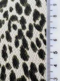 KKP9145-47 Stretch Hammer Satin Mini Leopard[Textile / Fabric] Uni Textile (Komon Kobo) Additional Images