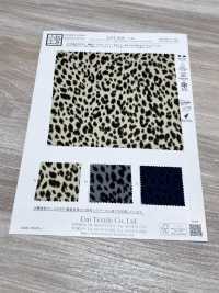 KKP9145-47 Stretch Hammer Satin Mini Leopard[Textile / Fabric] Uni Textile (Komon Kobo) Additional Images