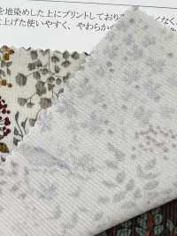 19187 Corduroy Shirt With Bird And Floral Print[Textile / Fabric] SUNWELL Sub Photo